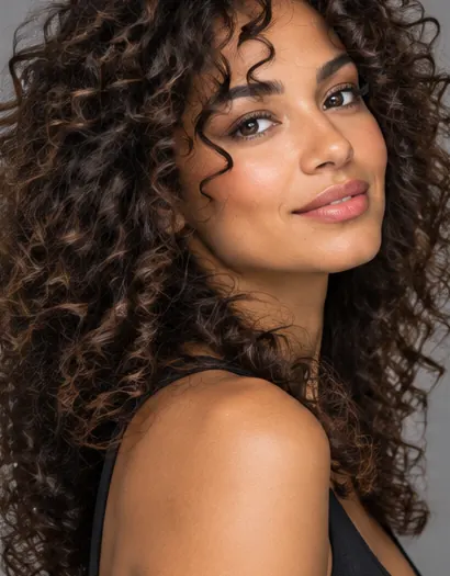 Model with defined natural curls