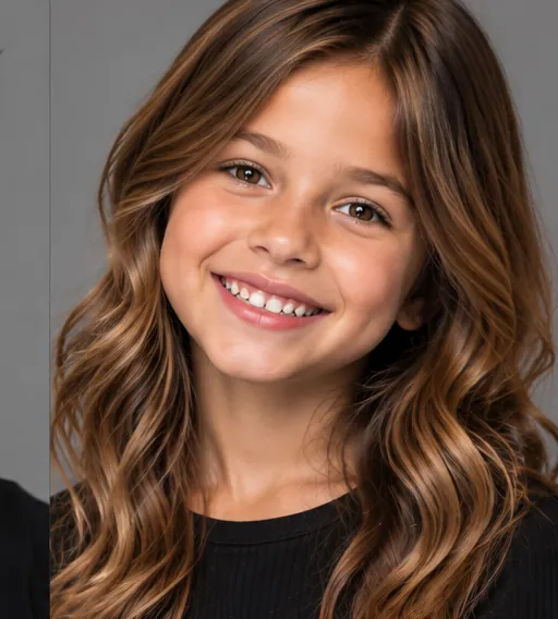 Child with a fresh, softly layered haircut