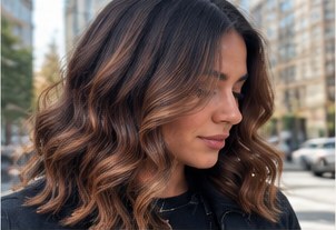 Chocolate Brown Hair With Lighter Brown Highlights