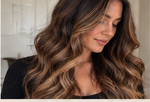 Chunky Highlights on Brown Hair
