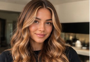 Honey Highlights for a Sun-Kissed Finish