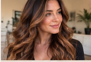 Sun-Kissed Highlights on Brown Hair